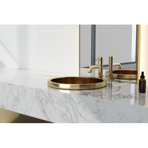 Lavatory Sink 304 Handmade Bathroom Products Sink PVD Gold Factory