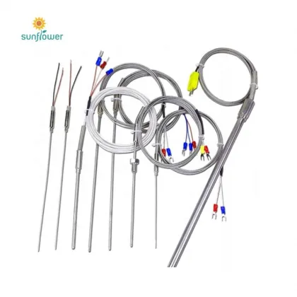 Probe Type Mineral Insulated Thermocouple Temperature Sensors: Types K, J, T, E, R, S, B