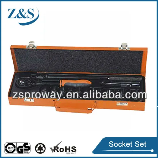 17 pcs 1/2"dr.CR-V Impact Socket Set With Rachet Handle