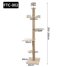 Double Cat tree with Large Wooden Cat House