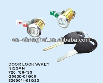 Door lock with key For Nissan 720 ' 86 - '93