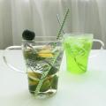 Drinken waterglas promotionele glas thee beker met handvat