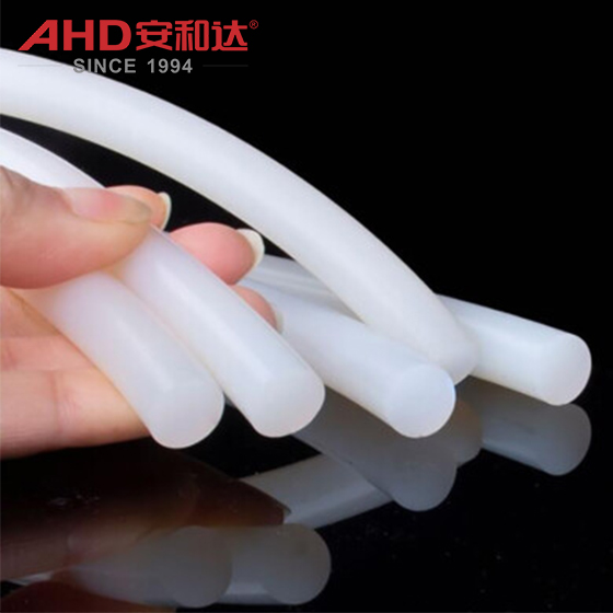 Solid Silicone round white rod