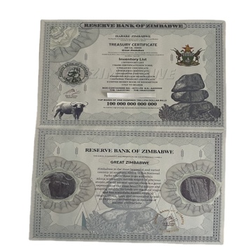 Rare 100 Trillion Dollar Zimbabwe Banknote with Watermark: A Unique Piece of Monetary History
