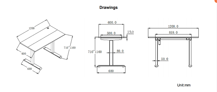 single motor standing deskSingle motor standing table