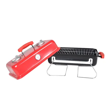 Table Top Grills Portable Rectangular Mini Foldable Leg Go Anywhere Charcoal BBQ Grill
