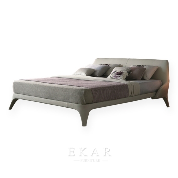 Italian Latest Fabric Upholstered King Size Beds for Bedroom Furniture