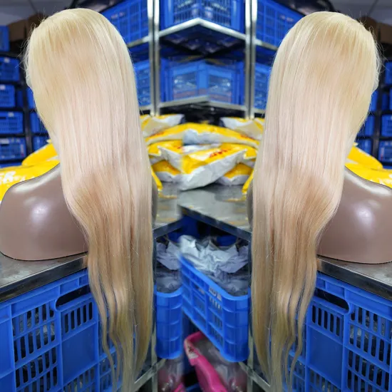 613 Blonde Full Lace Front Human Hair Wigs with Transparent Closure