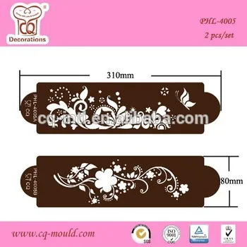 Plastic cake custom stencil ,fondant cake art stencil for decoration