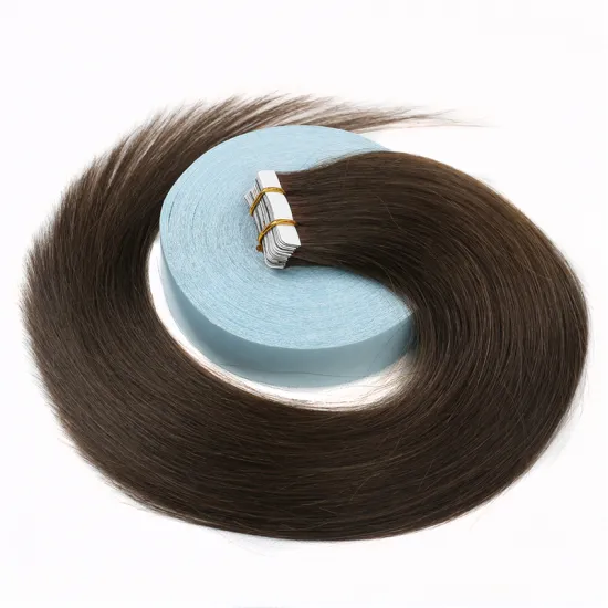 Multiple colors double drawn tape in hair extension, Germany double side tape hair extension