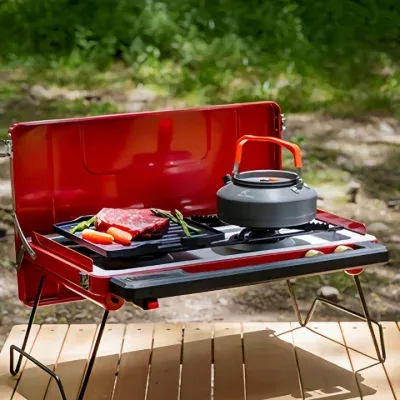 Promotion Price Utility Windproof Furnace Head Foldable BBQ Grill Camping Gas Stove