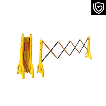 Telescopic folding guardrail construction reflective