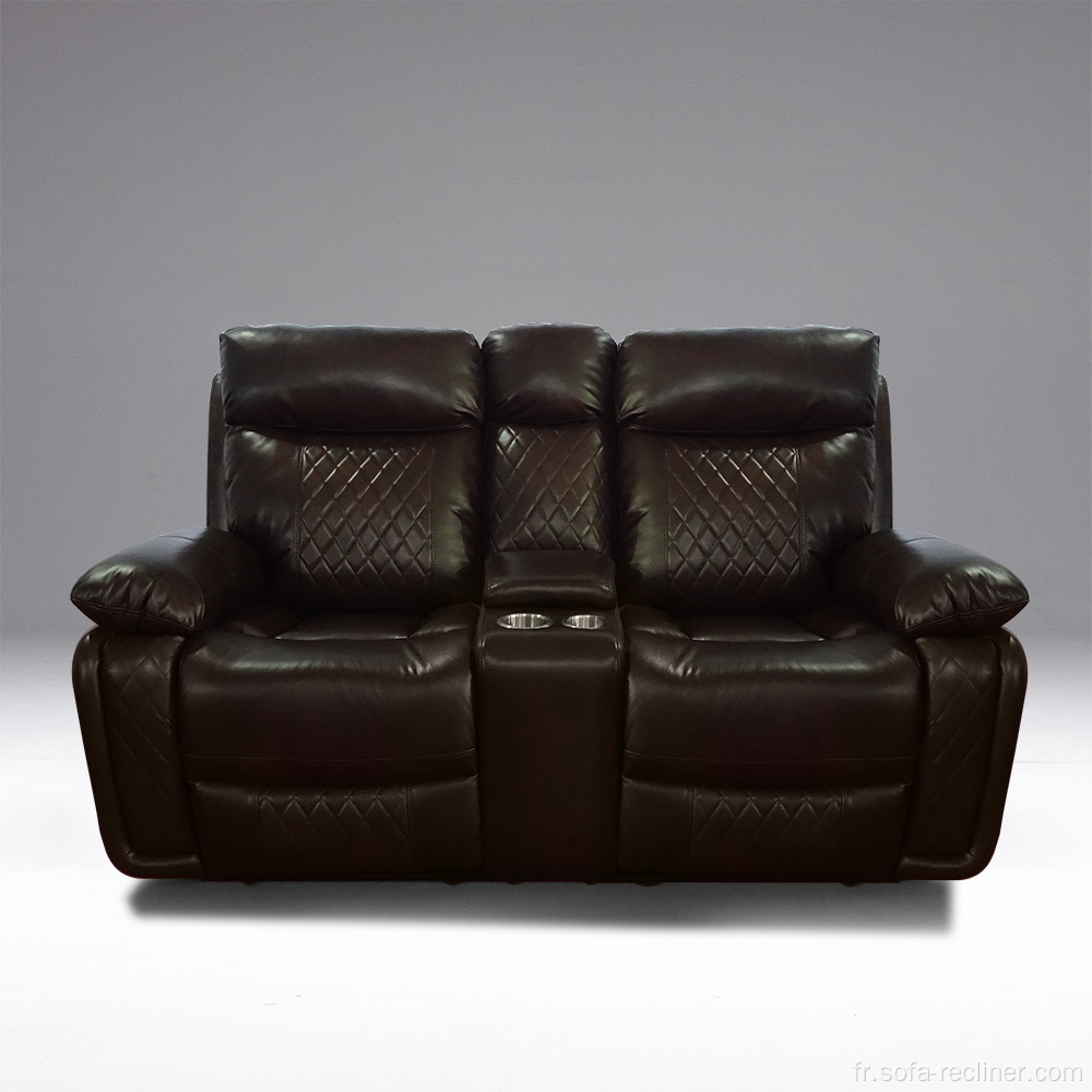 Cuir manuel Treflliner Loveseats Sofa