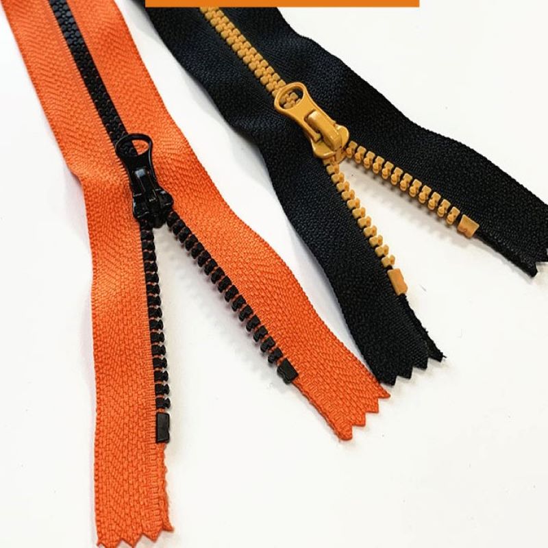 Polyester zipper for coat