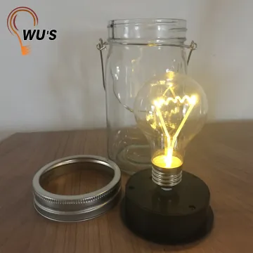 Green solar led light garden hanging lamp color changing clear glass micro mini led battery lights