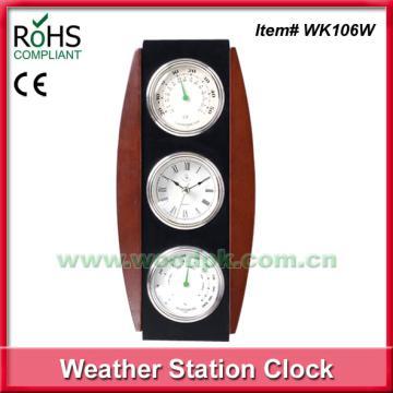 Popular clock MDF wall thermometer hygrometer clocks home decor