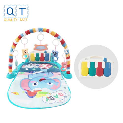 Exercise activity baby play mat with music key