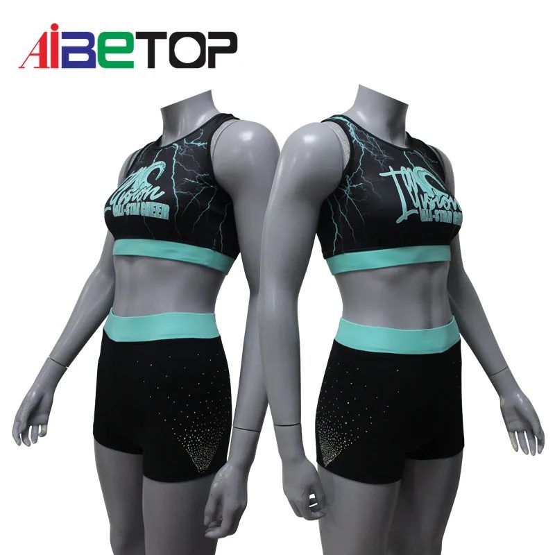 Manufacturer cheer practice wear sexy cheerleader uniform4