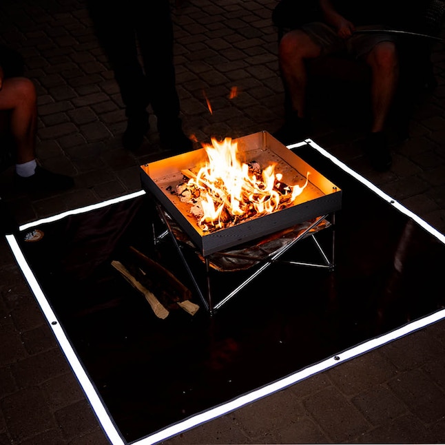 Huicai Outdoor Picnic Fire Mats Fire Pit Camping BBQ Fire Stove Mats Mats de sol en fibre de verre sous Grill Protective Deck