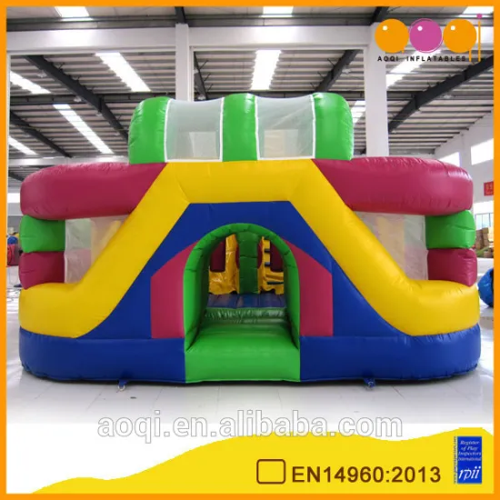 AOQI inflatable fun city games kids castle inflatable baby jumper with slide