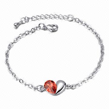 Crystal Bracelet with Swarovski Available in Colors and Styles, Customized Designs are Accepted