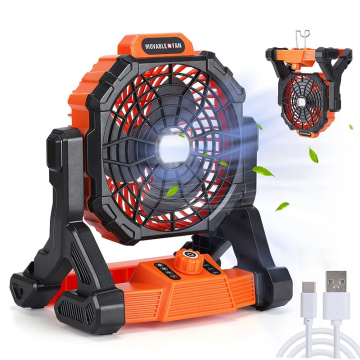 Portable Outdoor Worklight with Fan and Power Bank Function