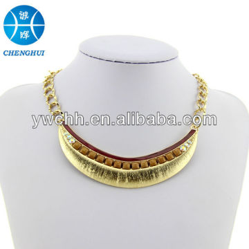 charm chunky half moon jewelry gold necklace