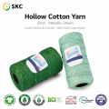 Fio melange de algodão oco 2mm metálico brilhante cru para tricô manual costura crochê diy colorido OEM ODM personalizado