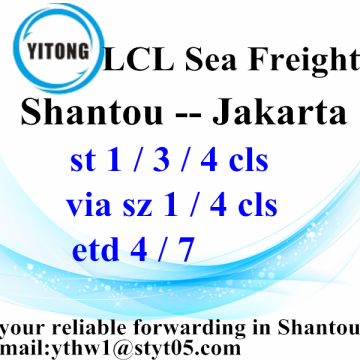 Shantou to Jakarta LCL Consolidate by Sea