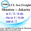 Shantou to Jakarta LCL Consolidate by Sea