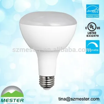 14 watts LED BR30 lamp Energy Star listed, 85 watts equivalency LED BR30 UL listed, 10%-100% Dimmable LED BR30 Energy Star