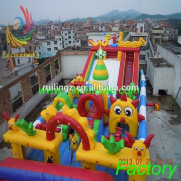 2014 long inflatable playground/ Children Game Inflatable Fun City for kids and adults