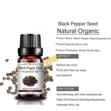 Wholesale Price 100% Pure Plant Extract Aromatherapy Spa Food Black Pepper Seed Essential Oil