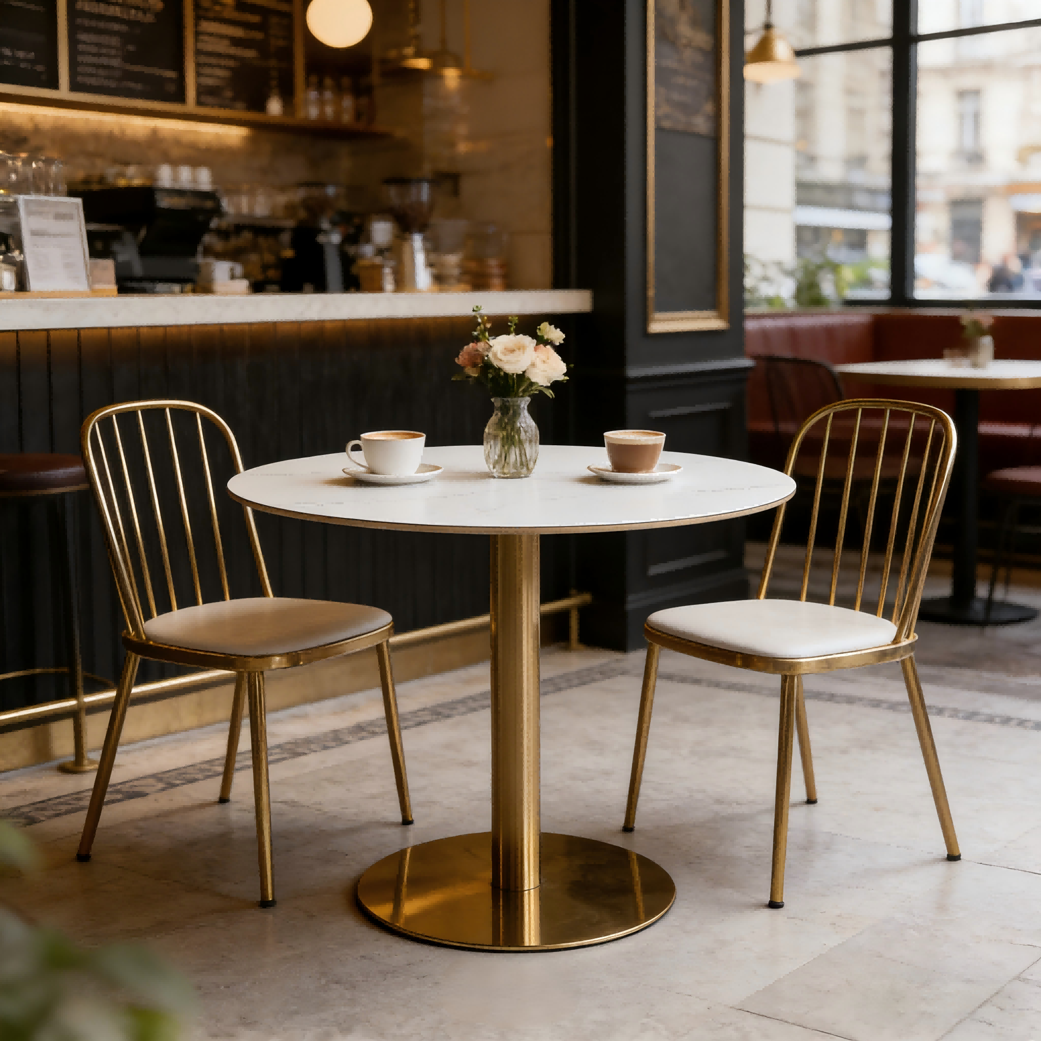 BR-25RDT01-G2 sintered stone top dining table 2