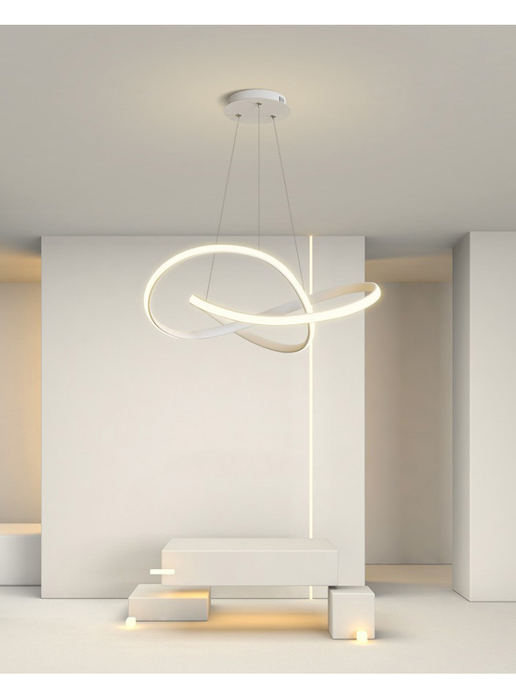 A thread shape LED pendant light is a pendant light fixture that features a unique thread-like shape.