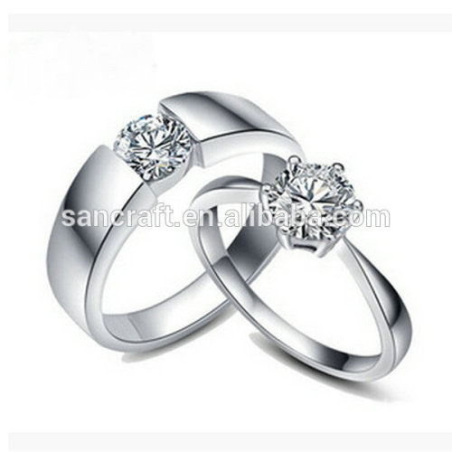 Hot Wholesale Alibaba Fashion Wedding Ring,Romatic Diamond Wedding Rings,Best Quality 925 Silver Ring For Couples