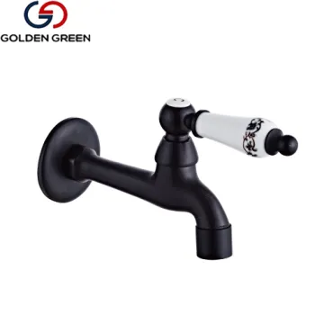 Black Brass Valves Hose Tap Bibcock for Yard