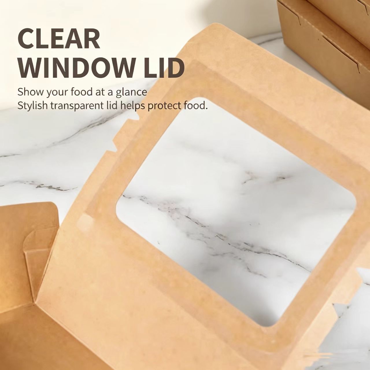 Eco-Friendly Compostable Takeout Box with Window