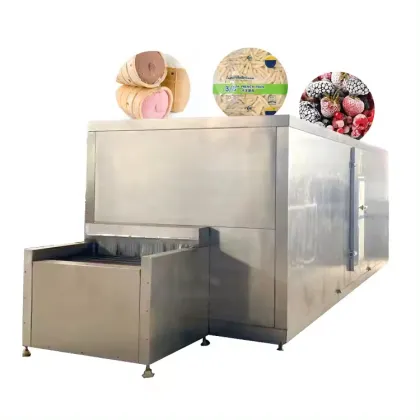 Quick Freezing IQF Machine for Shrimp, Vegetables, and Fruits with Liquid Nitrogen Tunnel Freezer