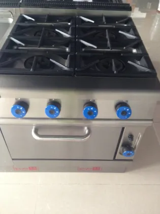 Luxury Western Kitchen Equipment Gas Burner Cooker with Cabinet