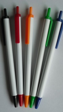 Plastic advertising Ballpoint Pen click action Cheap Pen Promotion Plastic Ball Pen printing LOGO Pen