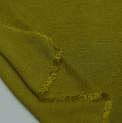 Yellow rayon cotton viscose weft crepe