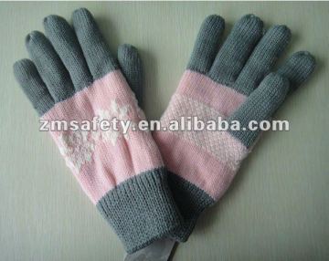 Lady Fashion Acrylic Winter Gloves