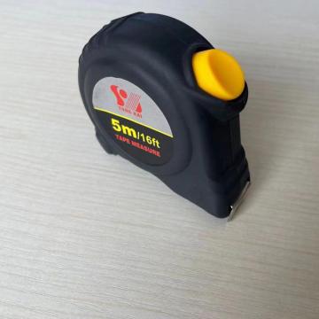 Black velveteen plastic shell measuring steel tape