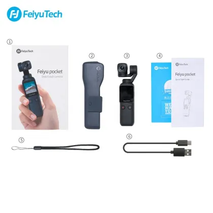 Feiyu Pocket Sport Camera 4K HD Handheld Gimbal Wifi AI 8x Slow Motion For Vlog Video VS Fimi Palm VS DJI OSMO Opcket