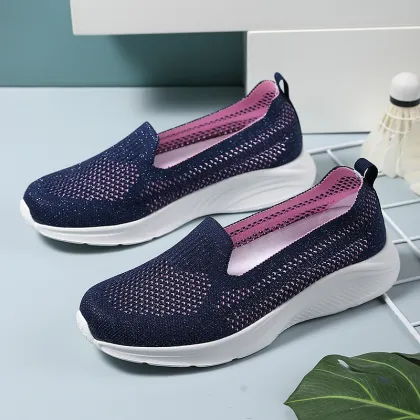 Winter Walking Shoes: Old Man's & Mother's Breathable Hollow Sneakers