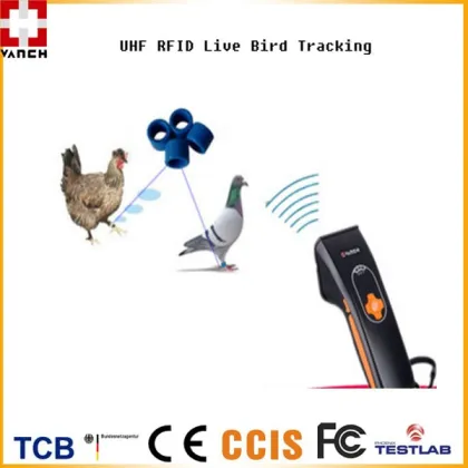 UHF RFID livestock ring tag for bird/pigeon /fowl tracking 860-928Mhz