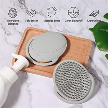 Brosse de shampooing à cheveux en silicone de qualité alimentaire