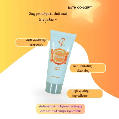 Vitamin C Facial Cleanser for Men and Women - Face Wash & Facial Cleanser