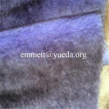 purple colour black tip dyeing faux fur fabric